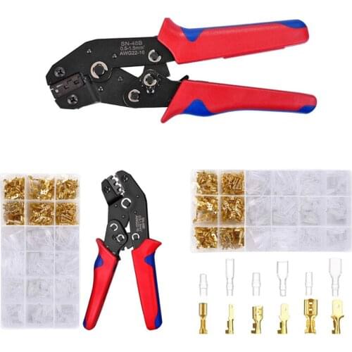 Adjustable Cold-Pressed Cable Crimping Pliers Wire Connector Terminal Crimper Home Electronics Bike Repair Cutting Clamp Tools