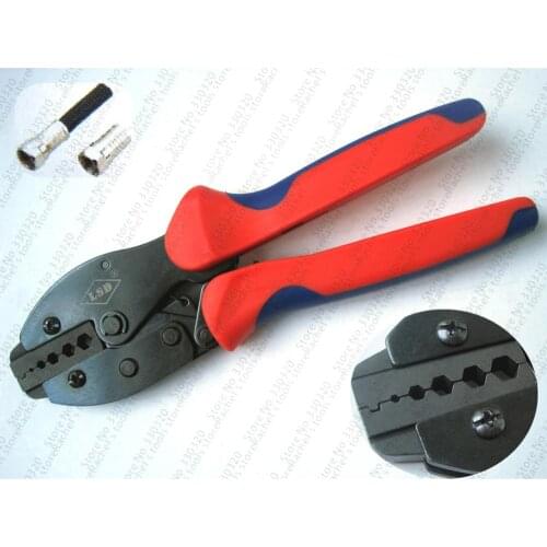 Manual crimp tool for crimping RG coax cable and terminal LY-04H