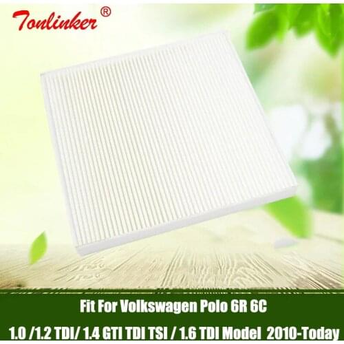 Cabin Filter 1Pcs Fit For Volkswagen POLO 6R 6C 1.0 1.2T 1.4 TSI TDI 1.6TDI Model 2010-2019 Filter Car Accessoris OEM 6RD820367
