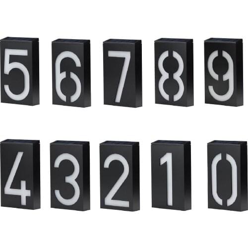 LED Solar House Number Light Solar Control Wall Numbers Sign Light for Home Yard Street