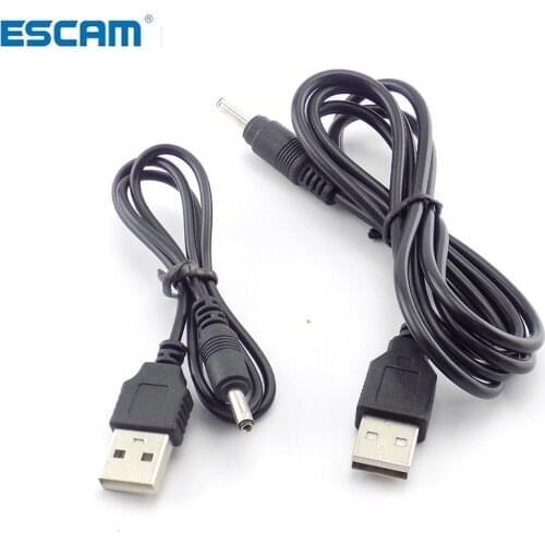 ESCAM 3.5mm Mirco USB Charging Cable DC Power Supply Adapter Charger Flashlight for Head lamp Torch light Rechargeable Battery