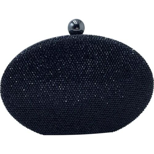 Royal Nightingales Oval Women Bolsas Crystal Box Clutch Bag Evening Bag Shoulder Party Prom Clutches