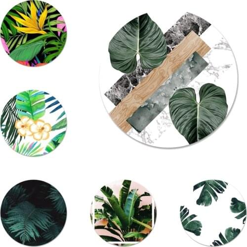 58mm Leaf Banana Leaf Flowers Icons Pins Badge Decoration Brooches Metal Badges For Backpack Decoration