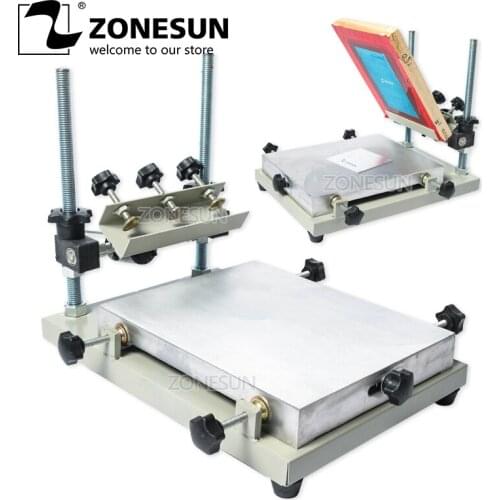 ZONESUN High Precision Stencil Printer Silk Screen Printer SMT Solder Paste Silk Screen Printing Machine For Metal Plastic Wood