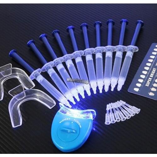 1set Dental Teeth Whitening Light Lamp Powder Gel Kit Tooth White Oral Kit Whitener Dental Bleaching Dental Equipment