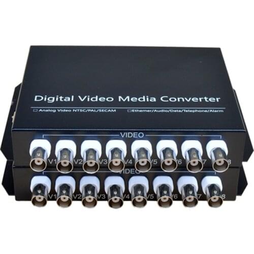 1 Pair 2 Pieces/lot 8 Channel Video Optical Converter fiber optic video optical transmitter & receiver 8CH +RS485 Data