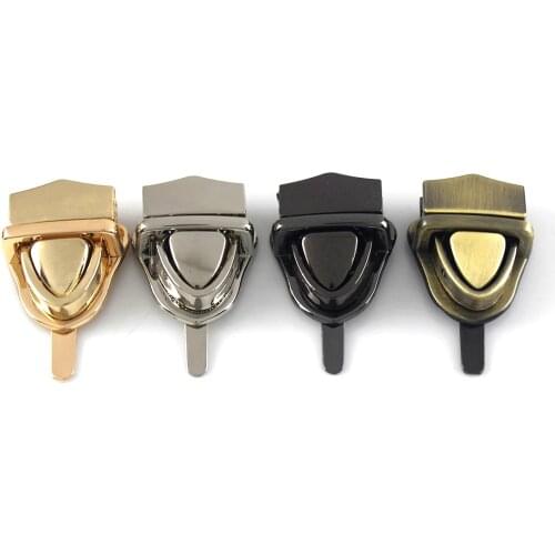 1 Piece Metal Tongue Lock Mortise Lock Clasp for Leather Craft Women Bag Handbag Shoulder Bag Purse DIY Hardware Accessories