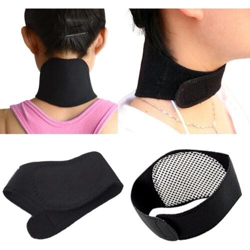 1 Pc Self-heating Tourmaline Neck Magnetic Therapy Support Tourmaline Belt Wrap Brace Pain Relief Cervical Vertebra Protection