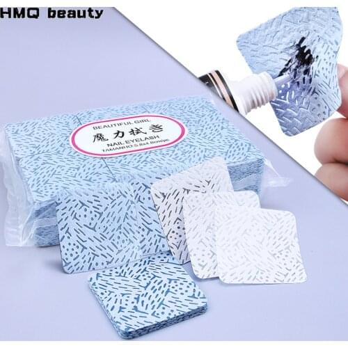 180 counts Eyelash Extension Glue Nozzle Wipes Paper Cotton Glue Bottle Mouth Cleaning Remover Paper Cleaner Pads