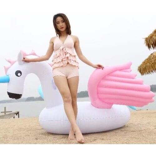 250cm 98inch Giant Pegasus Swimming Float Pool Inflatable Unicorn Ride-On Floats Colorful Mattress Fun Beach Toys Boia Piscina
