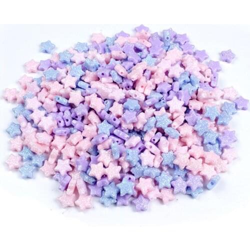 20/40/100Pcs/Lot Acrylic Spacer Beads Five-pointed Star 3 Color Beads For Jewelry Making DIY Bracelet Necklace Accesories