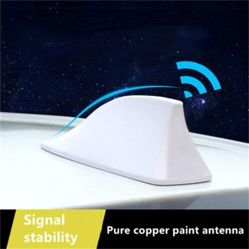 Shark Fin Car Radio Antenna Radio FM Signal Design Universal Carbon Fiber Style Antenna Cover Sticker for BMW Toyota Hyundai
