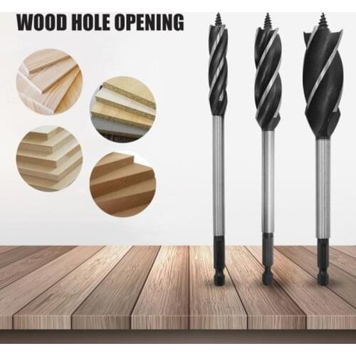 Wood Cut Drill Bit 4 Slots 4 Edges Blades Twist 10-35mm Drill Bit Wood Fast Cut Auger Carpenter Joiner Tools Drill Bit Dropship