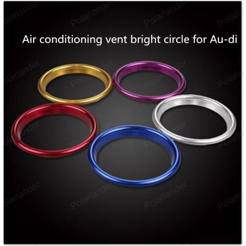 Hot sale 4 Pcs/Lot Car Styling Air Conditioning Outlet Decorative Circle Trim For Au-di A3,free shipping