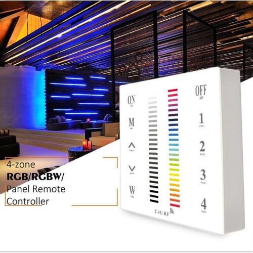 4-Zone RGB/RGBW Homing Lighting Controller 30M Touch Panel Remote Waterproof Dream Color Led Strip Controller Support Dimming