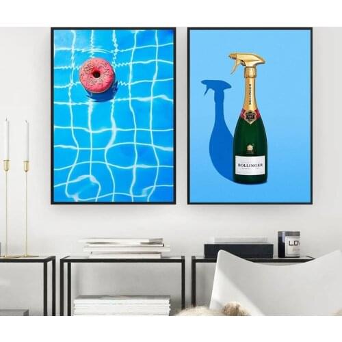 Colourful Nordic Poster Minimalist Canvas Painting Printing and Print Food Flower Wall Art Picture for Living Room Decoration