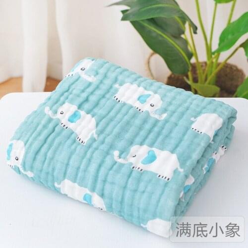 Gauze Bath Towel Baby 6 Layers Muslin Soft Cotton Newborn Baby Quilt Cotton Seersucker Blanket Cotton Baby Wrap Swaddle Blankets