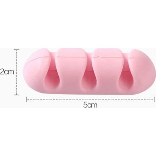 Multi-Purpose Desk Phone Organizers Wires Earphone Clip Charger Management Wires Fixer Cable Silicone Holder