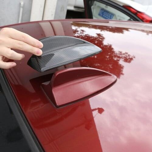 For BMW 3 5 Series E90 E92 E60 E61 M3 Real Carbon Fiber Car Roof Shark Fin Antenna Aerial Cover Stickers Car Accessories