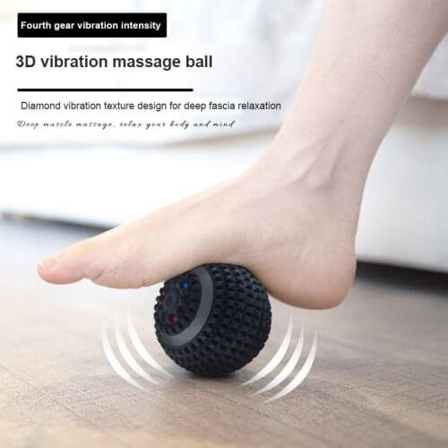 NEW Silicone Electric Yoga Fascia Ball Deep Muscle Vibration Adjustable Foot Massage Relaxing Health Care Waterproof Relaxation