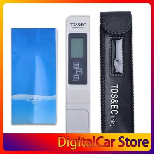 Portable Digital 3 in 1 TDS/EC/Temp Meter Aquarium Water Quality Purity Conductivity Tester Pen Filter Measuring