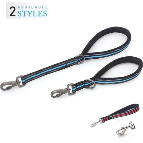 Pets Short Reflective Traction Rope Step-By-Step Dog Walking Training Soft Mesh Handle Pet Supplies Correa Perro