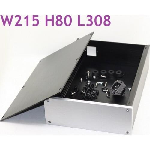 Size (mm) : W215 H80 L308 All Aluminum Chassis JC2208 (Suitable For Front Stage, Decoding And Amplifier Chassis)