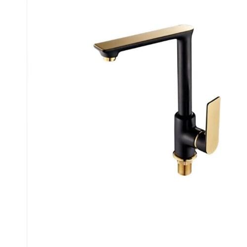 Vidric Luxury Design brass Roasted Paint Hot Cold Water Mixer Tap Single Handle Black Kitchen Faucet Sink Tap Faucet Crane