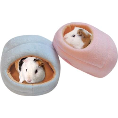 Lovely Rats Hamster Winter Warm Fleece Hanging Cage Hammock Cute House With Bed Mat For Small Furry Animals