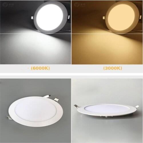 Mycyk new LED ultra-thin panel light circular hole light downlight 3W - 24W modern simple ceiling kitchen and bathroom embedded