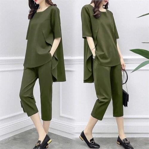 2020 Spring Large Size 5xl 2 Piece Set Women Casual tops+pants Female Costume Tracksuit Woman Suit
