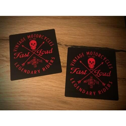 Vintage Motorcycles Sticker Loud Pipes Choppers Bobber Biker Retro Fast