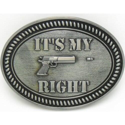 Western cowboy European and American IT S MY RIGHT zinc alloy belt buckle men and women gift items