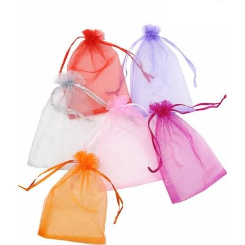 Hot Pink Organza Gift Bag Wedding Favor Christmas Party Favor Candy Gifts Bags 9X12cm LX9151