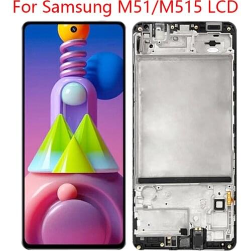 Suitable for Samsung Galaxy M51 M515F M515F/DS LCD monitor with touch screen digitizer assembly 6.7-inch original monitor