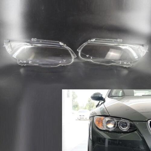 1 Pair Headlight Cover Clear Lens Left & Right 63117182507/63117182508 Replacement for BMW E92/E93 2006-2009 M3 2008-2012