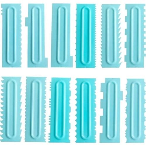 1PC Cream Scraper Irregular Teeth Edge DIY Cream Scraper Cake Decorating Fondant pastry cutters Baking Spatulas Tools