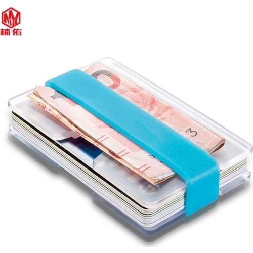 1PC PVC Luminous Transparent Card Holder Bank Card Credit Card ID Card Bus Card Holder Card Package Box EDC Tool
