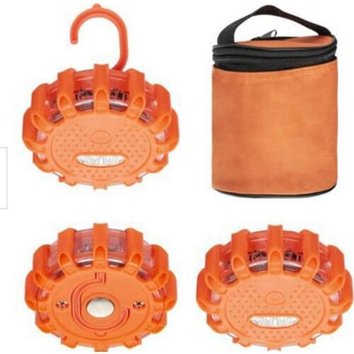 4pcs Red Flashing Warning Lights Car Roadside Emergency Flares Traffic Safety Warning Lights Road Rescue Lights