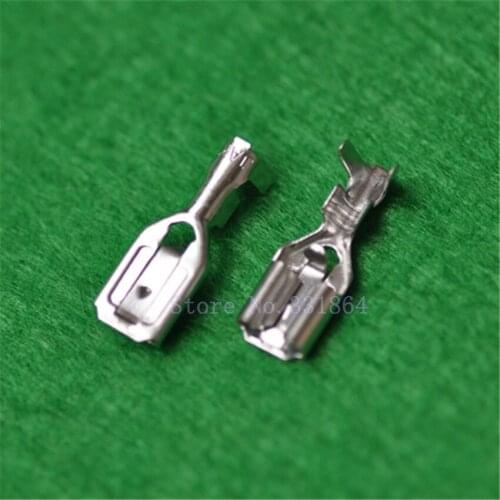 500pcs Free Shipping 6.3MM self-locking interlocking female terminal connector terminal with hook and pinch spring cold contact