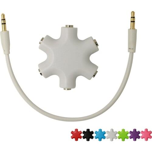 6-Port Rockstar Multi Headphone 3.5mm audio splitter