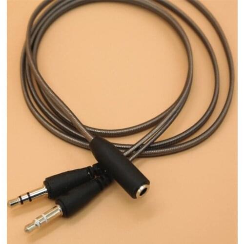 2male to 1 female Computer headset adapter cable one-to-two audio cable