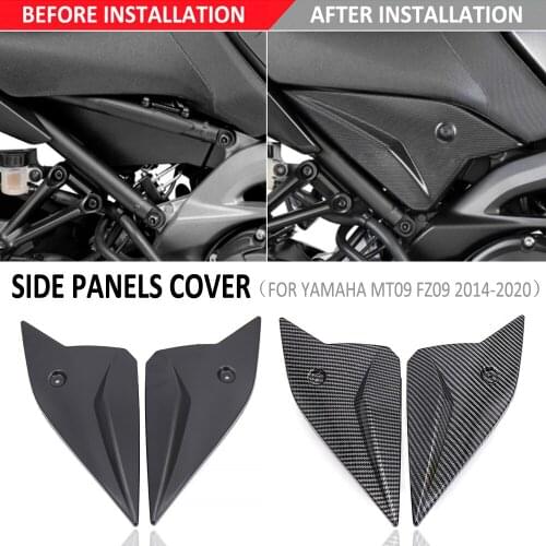 Motorcycle Side Panels Covers Fairing Cowl Plate Protector Guard Cover Carbon For Yamaha MT-09 MT09 MT 09 FZ-09 FZ09 2014 - 2020