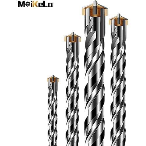 MeiKeLa Electric Hammer Drill Bits 22/25/28/30/32mm Cross Type Tungsten Steel Alloy SDS Round handle