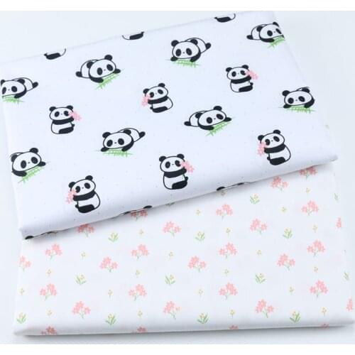 Kids Cotton Cloth Twill Fabric Printed Panda Cotton Suede Fabric Other Fabric Plain 100% Cotton Piece Warp Woven Hot Air Through