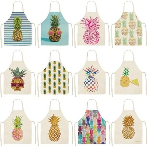 Pineapple pattern apron for kitchen Apron for hairdresser Woman kitchen apron aprons for women Men kitchen apron House cleaning