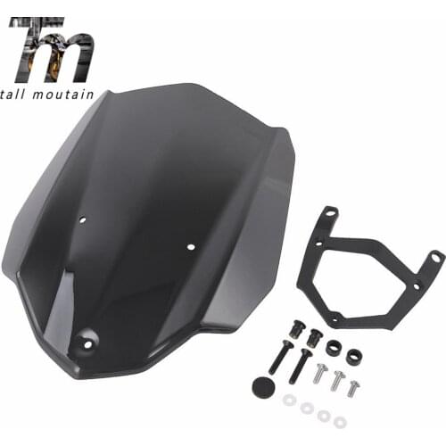MT 03 Moto Sport Touring Racing Windshield Windscreen with Mounting Bracket for Yamaha MT-03 MT03 FZ-03 FZ03 2016 2017 2018 2019