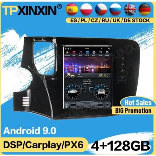 Carplay Tesla 128G Radio Recorder Bluetooth Android For Mitsubishi Outlander 2014 2015 2016 2017 2018 GPS Player Audio Head Unit