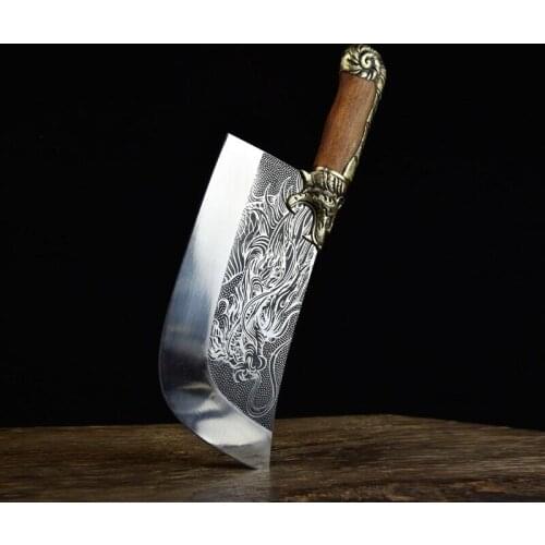Slicing knife Longquan kitchen knife hand-forged sharp chef knife household knife cutting vegetables not stick knife