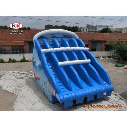 Metal Frame Swimming Pool Equipment Inflatable Five Tunnel Slides